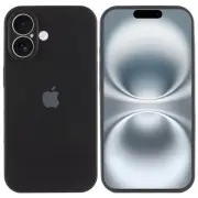 Чехол Silicone Case Full Camera Protective (AA) для Apple iPhone 16 Plus (6.7"), Черный / Black