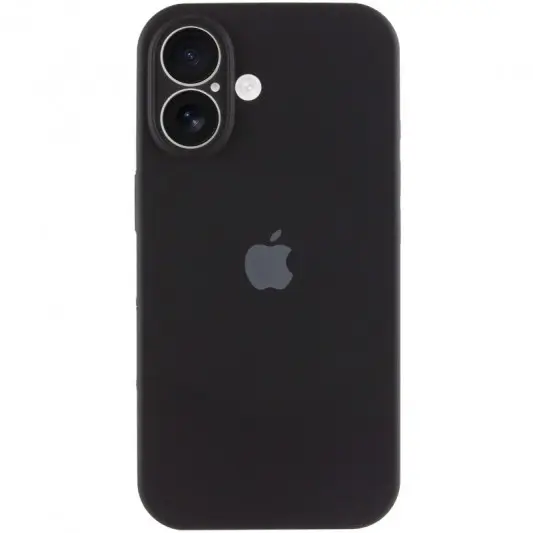 Чехол Silicone Case Full Camera Protective (AA) для Apple iPhone 16 Plus (6.7") Черный / Black - изображение 4