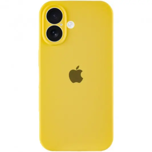 Чохол Silicone Case Full Camera Protective (AA) для Apple iPhone 16 Plus (6.7") Жовтий / Yellow - зображення 1 
