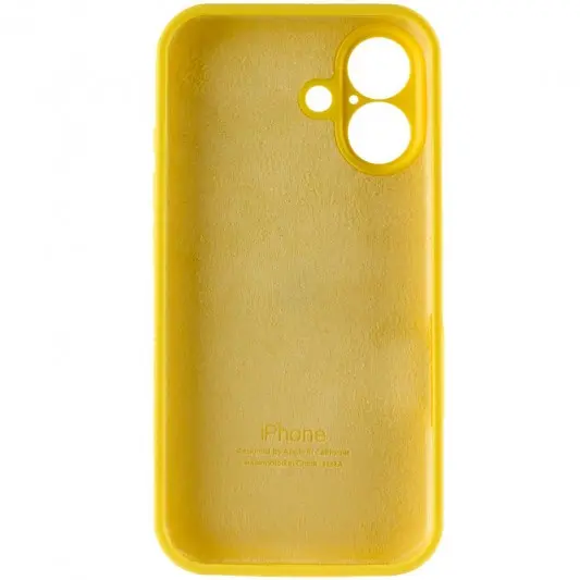 Чохол Silicone Case Full Camera Protective (AA) для Apple iPhone 16 Plus (6.7") Жовтий / Yellow - зображення 5 