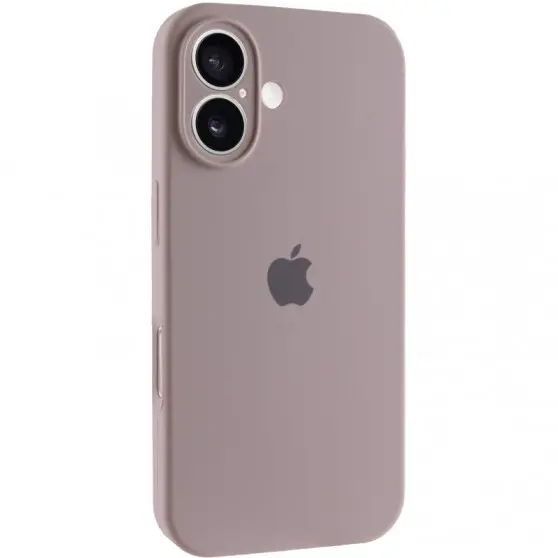 Чехол Silicone Case Full Camera Protective (AA) для Apple iPhone 16 Plus (6.7") Серый / Lavender