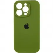 Чехол Silicone Case Full Camera Protective (AA) для Apple iPhone 16 Pro (6.3") Зеленый / Dark Olive