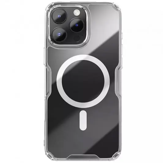 TPU чехол Nillkin Nature Pro Magnetic для Apple iPhone 16 Pro Max (6.9"), Бесцветный (прозрачный) - изображение 1