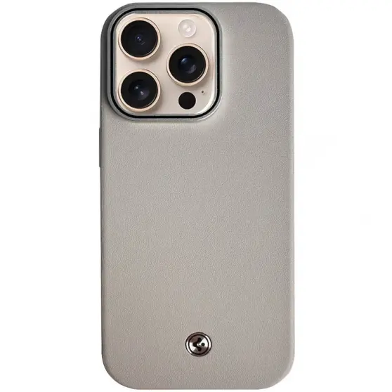 Чехол SGP PC+Leather with MagSafe для Apple iPhone 15 Pro (6.1") Grey