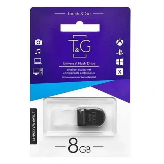 Флеш-драйв USB Flash Drive T&G 010 Shorty Series 8GB, Чорний