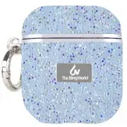 TPU чехол Bling World Rock Diamond для наушников AirPods 1/2 Голубой