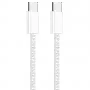 Дата кабель USB-C to USB-C FineWoven for Apple (AAA) (1m) (box) White