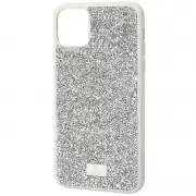 TPU чехол Bling World Rock Diamond для Apple iPhone 15 Pro Max (6.7"), Серебряный
