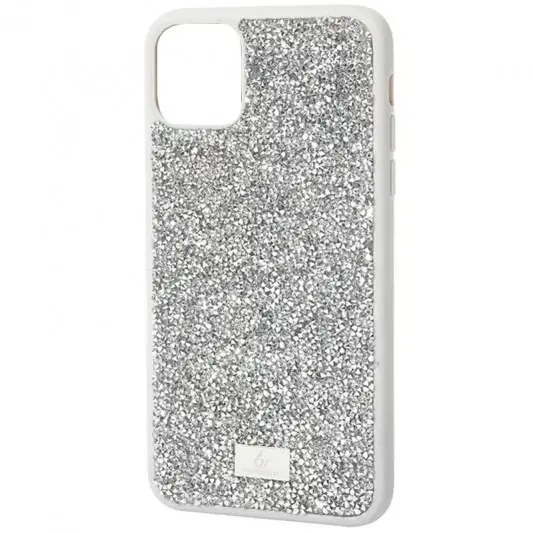 TPU чехол Bling World Rock Diamond для Apple iPhone 15 Pro Max (6.7"), Серебряный