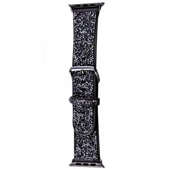 Ремешок Bling World Rock Diamond для Apple Watch 38/40/41/42mm(ser.10) Черный