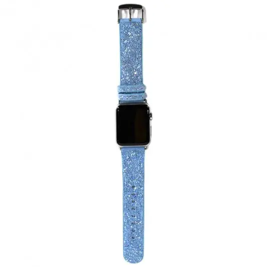 Ремешок Bling World Rock Diamond для Apple Watch 42(ser.1-3)/44/45/46/49mm Голубой - изображение 1