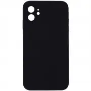 Silicone Case Square Full Camera Protective (AA) NOLOGO для Apple iPhone 11 (6.1") Черный / Black
