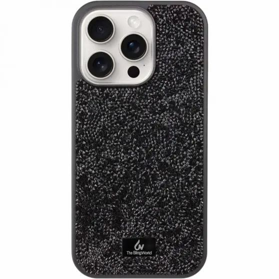 TPU чохол Bling World Rock Diamond для Apple iPhone 16 Pro Max (6.9"), Чорний