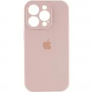 Чехол Silicone Case Full Camera Protective (AA) для Apple iPhone 16 (6.1") Розовый / Pink Sand