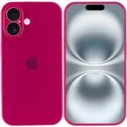 Чохол Silicone Case Full Camera Protective (AA) Apple iPhone 16 Plus (6.7"), Червоний / Rose Red