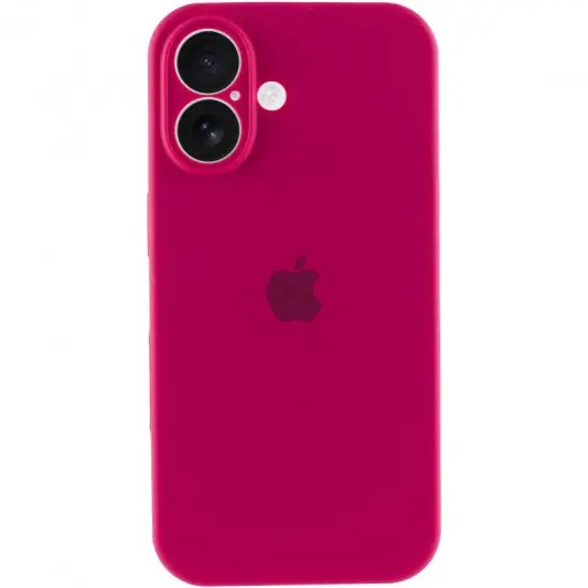 Чохол Silicone Case Full Camera Protective (AA) для Apple iPhone 16 Plus (6.7") Червоний / Rose Red - зображення 4 