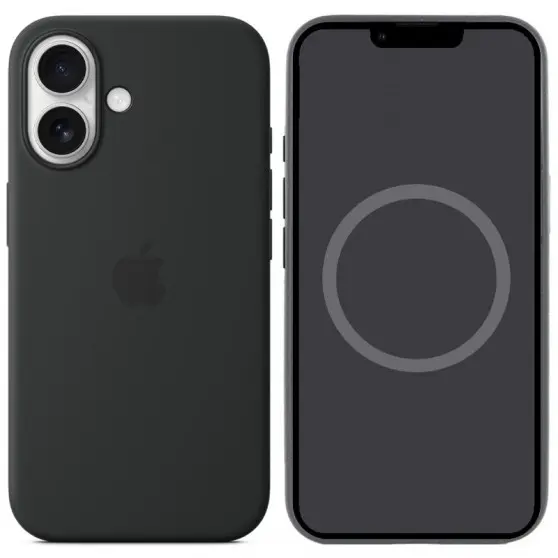 Чохол Silicone case (AAA) with Magsafe and Animation для Apple iPhone 16 (6.1") Black