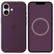 Чохол Silicone case (AAA) full with Magsafe and Animation для Apple iPhone 16 Plus (6.7"), Plum