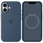 Чехол Silicone case (AAA) with Magsafe and Animation для Apple iPhone 16 Plus (6.7") Denim