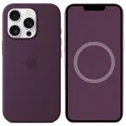 Чехол Silicone case (AAA) with Magsafe and Animation для Apple iPhone 16 Pro Max (6.9") Plum