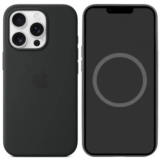 Чехол Silicone case (AAA) full with Magsafe and Animation для Apple iPhone 16 Pro Max (6.9"), Black