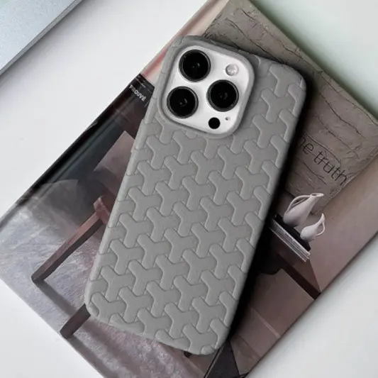 Чохол TPU Weaving для Apple iPhone 14 Pro (6.1") Grey - зображення 2 