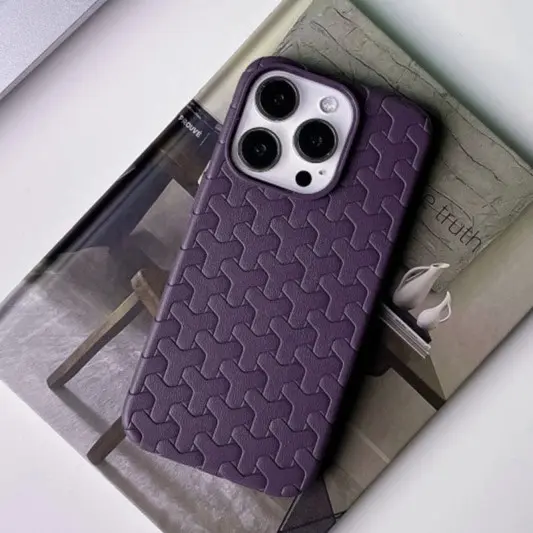 Чехол TPU Weaving для Apple iPhone 15 Pro Max (6.7") Purple - изображение 3