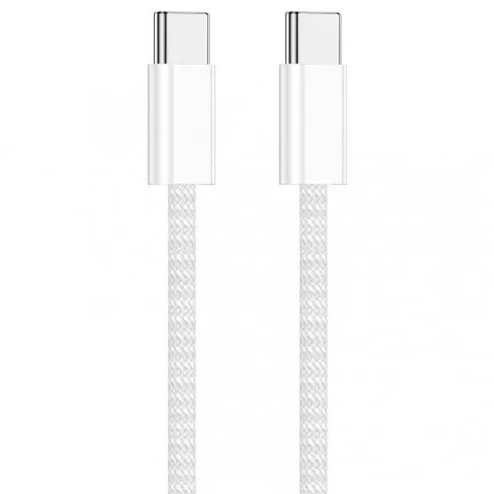 Дата кабель USB-C to USB-C FineWoven for Apple (A) (1m) (box) White