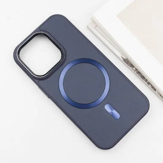 Кожаный чехол SnapCase with MagSafe для Apple iPhone 11 Pro Max (6.5") Dark Blue - изображение 2