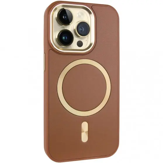 Шкіряний чохол SnapCase with MagSafe для Apple iPhone 12 Pro / 12 (6.1") Brown