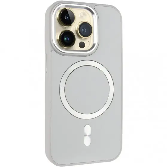 Шкіряний чохол SnapCase with MagSafe для Apple iPhone 12 Pro / 12 (6.1") Grey