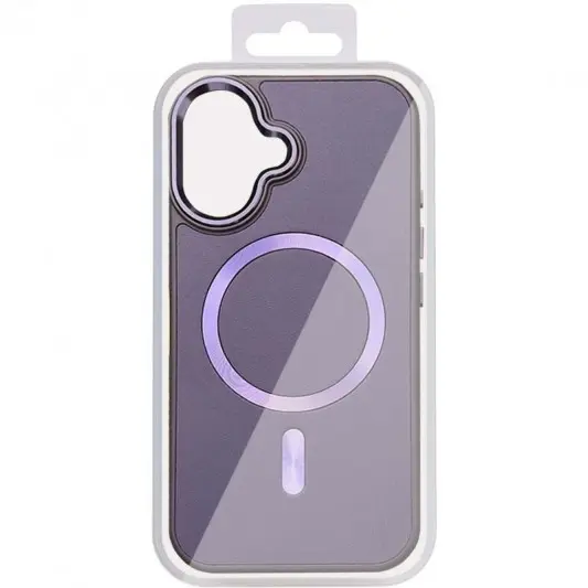 Шкіряний чохол SnapCase with MagSafe для Apple iPhone 16 (6.1") Dark Purple - зображення 2 