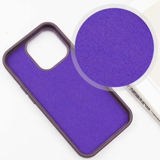 Шкіряний чохол SnapCase with MagSafe для Apple iPhone 16 Pro (6.3") Dark Purple - зображення 2 