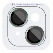 Защитное стекло Metal Classic на камеру (в упак.) для Apple iPhone 15 (6.1") / 15 Plus (6.7"), Зеленый / Dark green