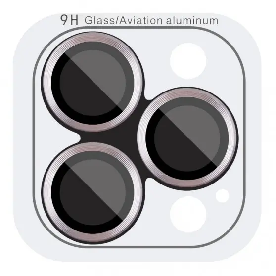 Захисне скло Metal Classic на камеру (у упак.) для Apple iPhone 16 Pro (6.3") / 16 Pro Max (6.9") Сірий / Titanium Gray