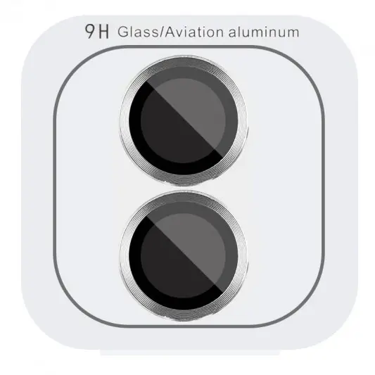Защитное стекло Metal Classic на камеру (в упак.) для Apple iPhone 16 (6.1") / 16 Plus (6.7") Серебряный / Silver
