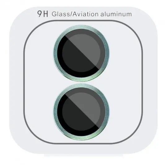 Захисне скло Metal Classic на камеру (у упак.) для Apple iPhone 16 (6.1") / 16 Plus (6.7") Бірюзовий / Azure