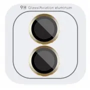 Захисне скло Metal Classic на камеру (в упак.) Apple iPhone 16 (6.1") / 16 Plus (6.7"), Золотий / Gold