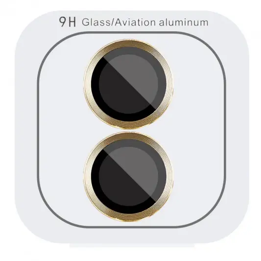 Захисне скло Metal Classic на камеру (у упак.) для Apple iPhone 16 (6.1") / 16 Plus (6.7") Золотий / Gold
