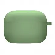 Силиконовый футляр с микрофиброй для наушников Airpods 4 Мятный / Mint
