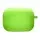 Силиконовый футляр с микрофиброй для наушников Airpods 4 Салатовый / Neon green