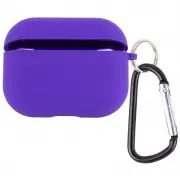 Силиконовый футляр с микрофиброй для наушников Airpods 4 Фиолетовый / Ultra Violet