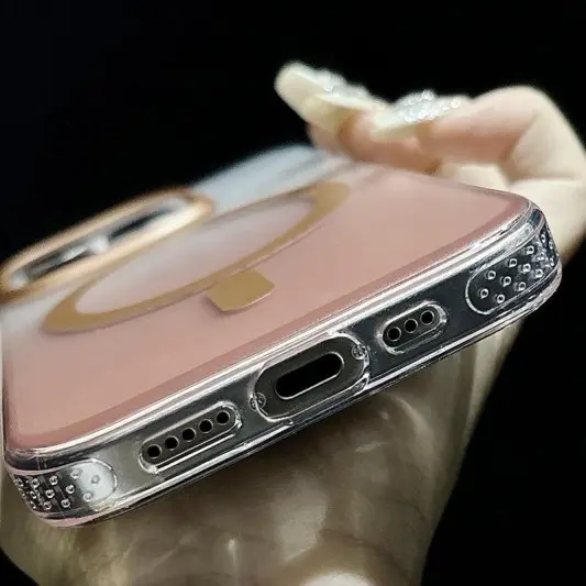 Чехол TPU+PC Shadow with MagSafe для Apple iPhone 16 Pro (6.3") Quicksand gold - изображение 1