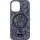 TPU чехол Bling World Rock Diamond with MagSafe для Apple iPhone 16 (6.1") Navy Blue