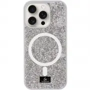 TPU чехол Bling World Rock Diamond with MagSafe для Apple iPhone 15 Pro Max (6.7"), Silver