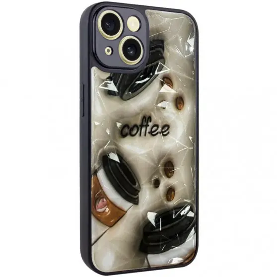 TPU+PC чехол Prisma Plushie для Apple iPhone 13 (6.1") Coffee