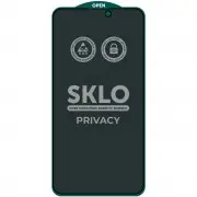 Защитное стекло SKLO 5D Privacy (тех.пак) для Apple iPhone 15 Pro Max (6.7") Черный