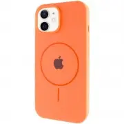 Чехол Silicone Case Full Protective (AA) with MagSafe для Apple iPhone 11 (6.1") Оранжевый / Papaya