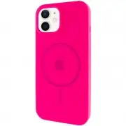 Чохол Silicone Case Full Protective (AA) with MagSafe Apple iPhone 11 (6.1"), Рожевий / Barbie pink