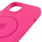 Чохол Silicone Case Full Protective (AA) with MagSafe Apple iPhone 11 (6.1"), Рожевий / Barbie pink